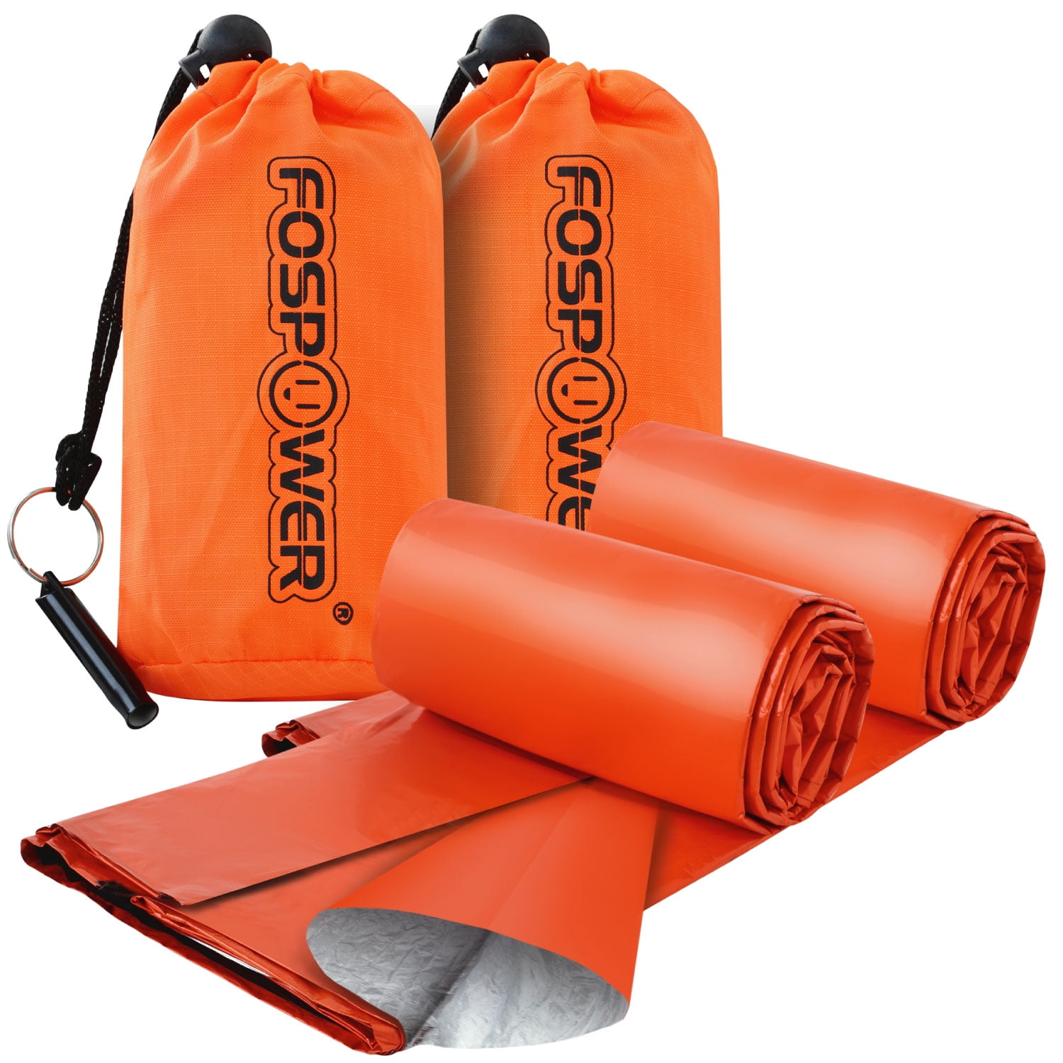 FosPower Emergency Survival Shelter & Sleeping Bag Bivy Sack (2 Packs