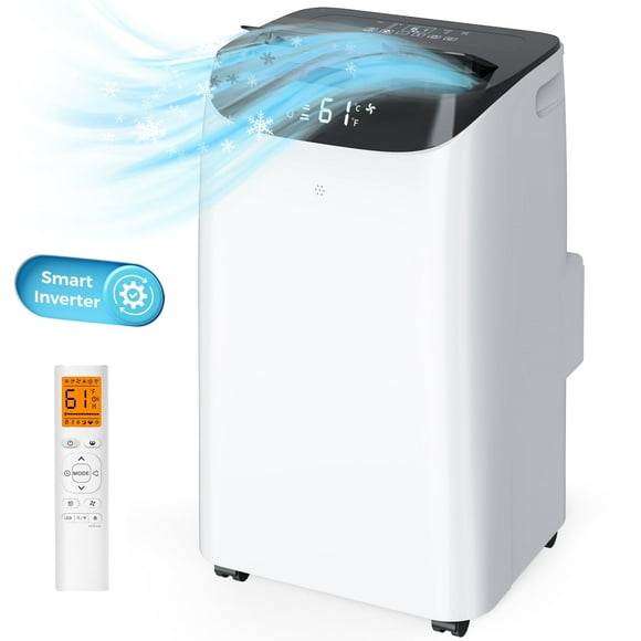 Fosawd 16000 BTU Smart Inverter Portable Air Conditioner with Cool, Dehumidifier and Fan Mode, 3-in-1 Portable AC Unit For Room up to 800 sq.ft with Remote Control & DIY Window Kit, 46dB