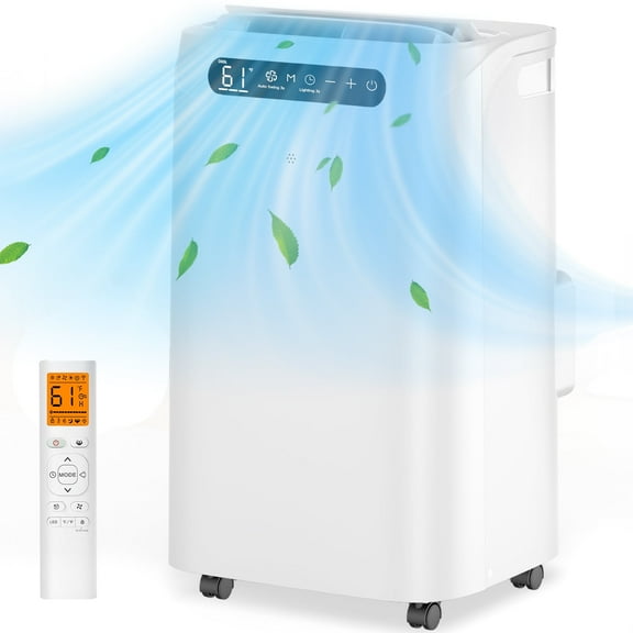 Fosawd 14000 BTU Portable Air Conditioner Cools up to 700 Sq. ft, 3-in-1 AC, Dehumidifier, Fan