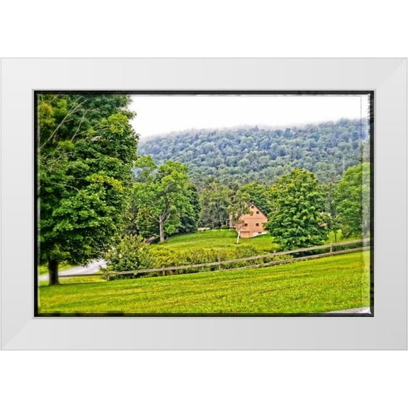 Foschino, Suzanne 32x23 White Modern Wood Framed Museum Art Print Titled - Country Mountain Home