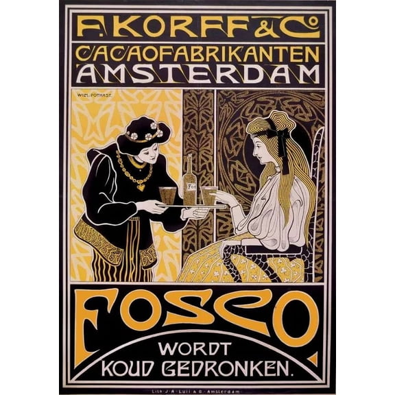 Fosco Cacao Advertisement Decorative Poster. Home Graphic Art Design 11 x 17 Inch Poster