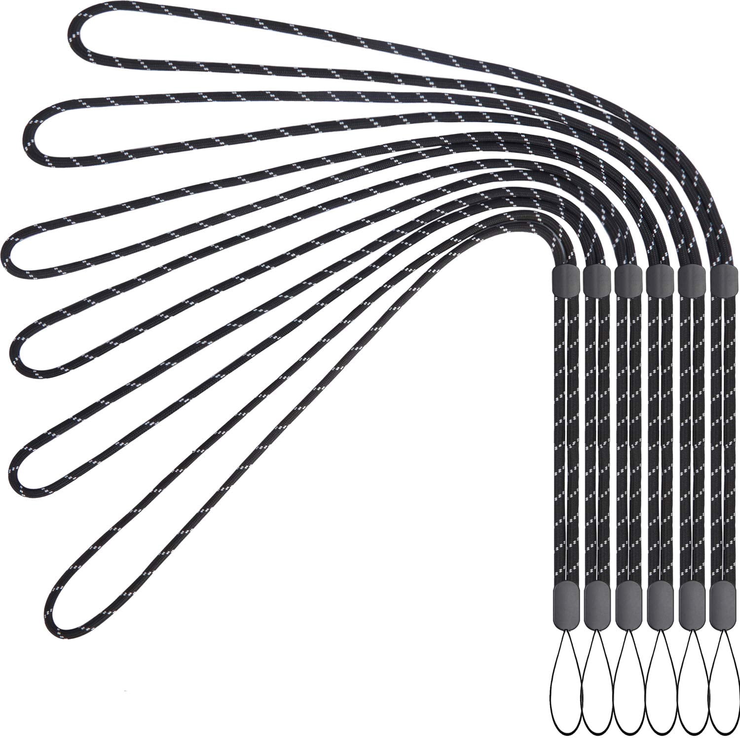 foshine-lanyards-6-pack-adjustable-neck-lanyard-black-straps-long-for