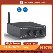 Fosi Audio BT20A Bluetooth Stereo Receiver, 2-Channel Home Audio Amplifier, 200W