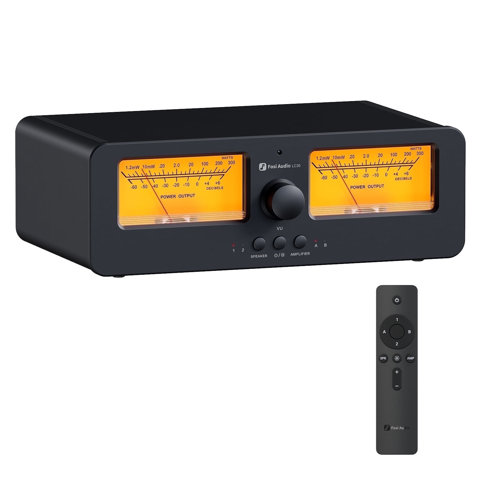 Fosi Audio LC30 VU Meter Amplifier Speaker Continuous Power Audio Power Amplifier