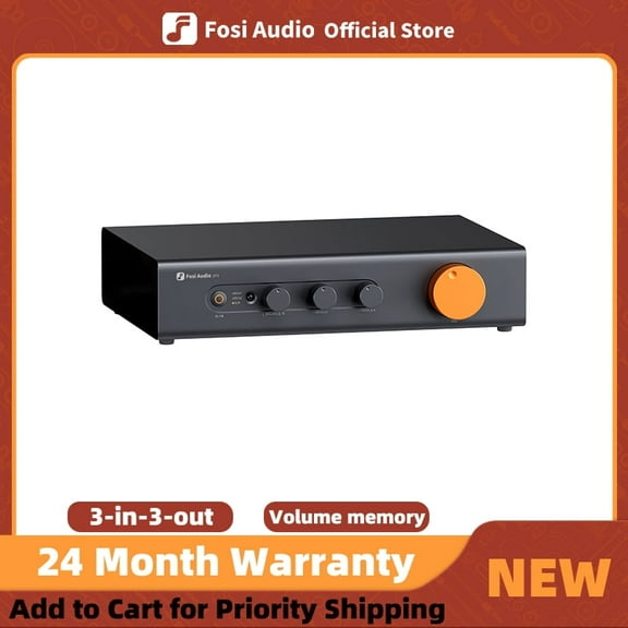 Fosi Audio ZP3 Balanced Preamp, 3-in/3-out, Retail Packaging with AC Power Cable, 1 Pack