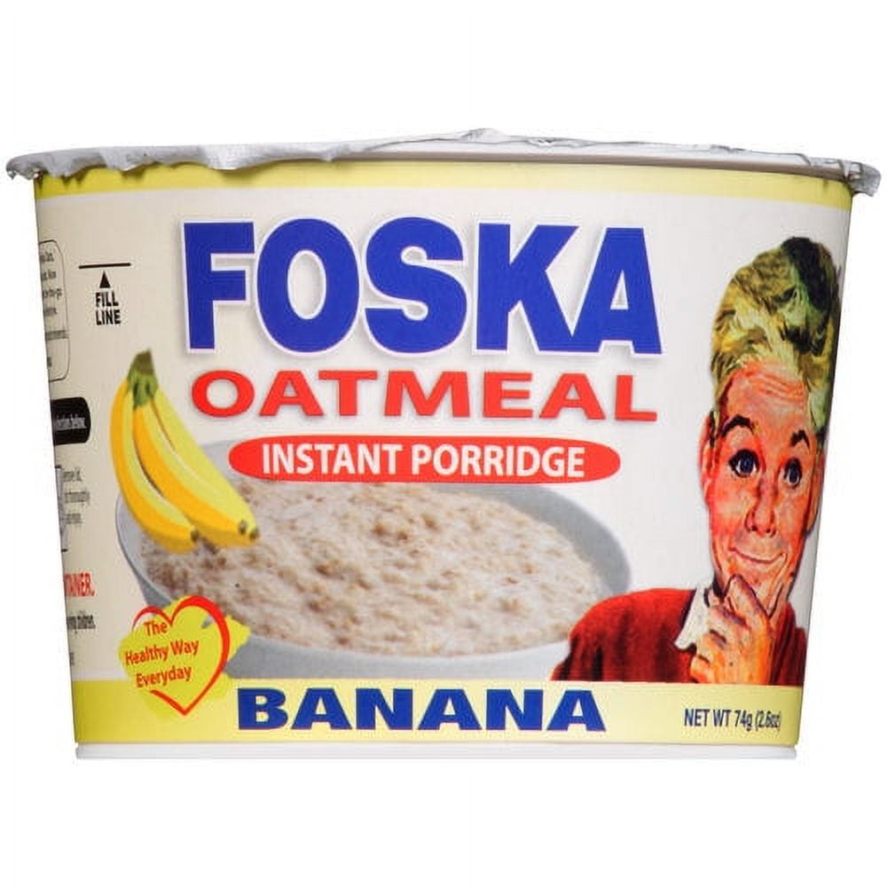 Foska Banana Oatmeal Instant Porridge, 2.6 oz