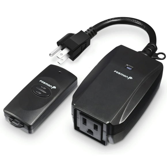 Fosmon 15A 125V Black Weatherproof Outdoor Electrical Outlet, 3-Prong Plug-in