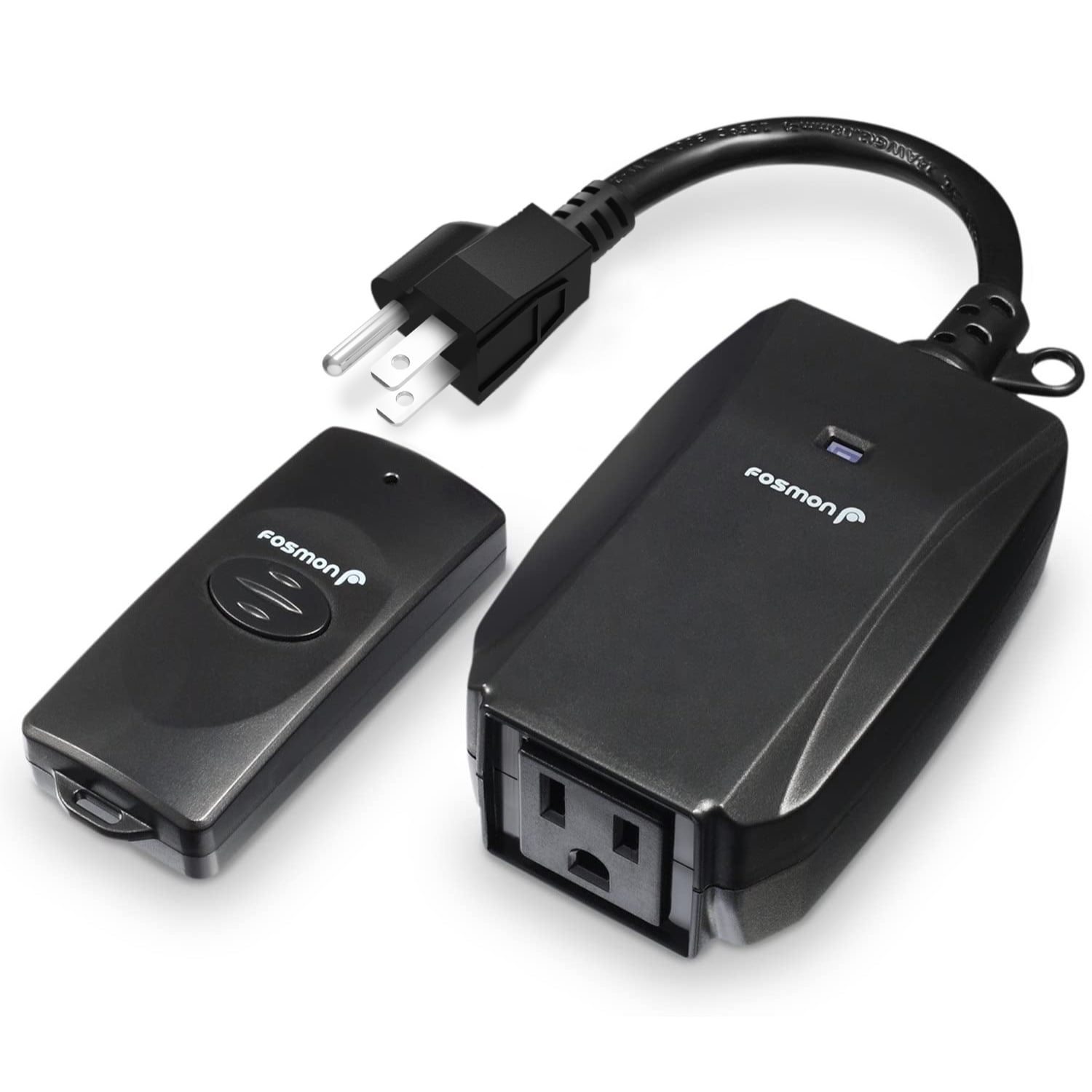 Fosmon WavePoint Outdoor Remote Control Outlet Plug, Weatherproof Outdoor Plug with Remote, [ETL Listed] Electrical Outlet Remote Power Switch On Off