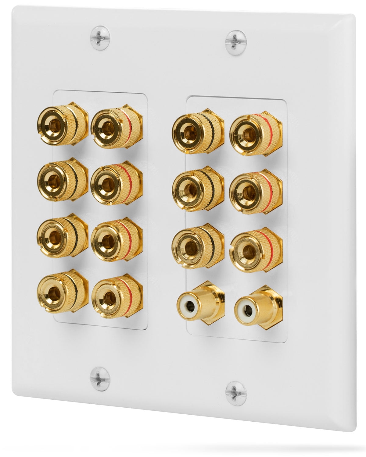 Fosmon 2-Gang 7.1 Surround Sound Distribution Home Theater Wall Plate ...