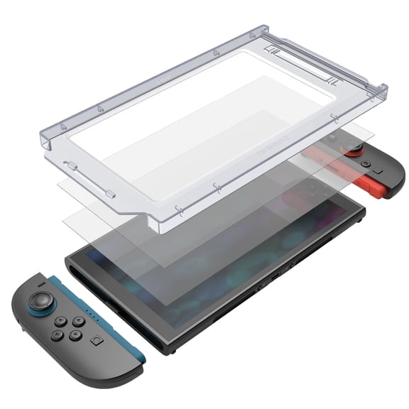 Fosmon 2 Pack For Nintendo Switch 2 Screen Protector Clear, Tempered Glass Screen Protector For Switch 2, Full Coverage Error Free Installation Kit