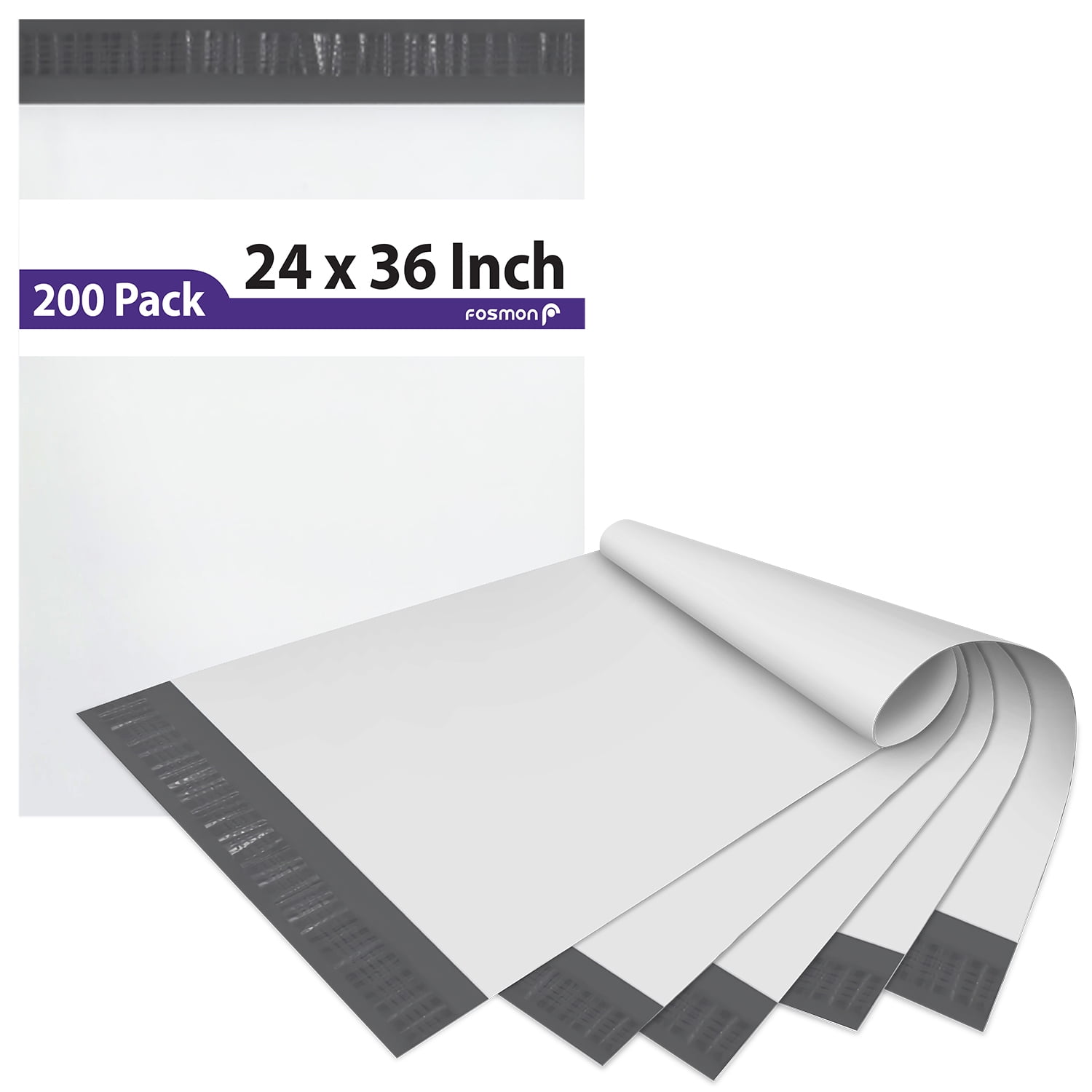 Clear S 24x24 White EcoSwift S - Self-Seal Plastic Shipping Envelopes, 100% Recyclable Poly Mailer - Foto 6