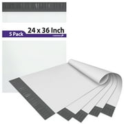 Fosmon 24x36 5 Pack Large Poly Mailers, Self-Seal Tear-Proof Waterproof Strong Adhesive Shipping Envelopes Bags for Clothing, Business Suppliers