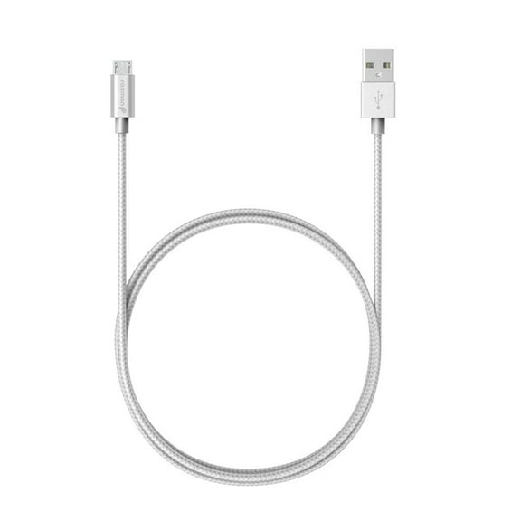 Fosmon [3FT] High-Speed Micro USB to USB Sync & Charge Data Cable for Samsung, Motorola, HTC, Nokia, LG, Google Nexus, Sony Xperia, OnePlus, Smartphones & Tablets (Silver)