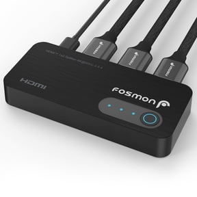HDMI 2.0 Splitter 4K@60Hz,HDMI Splitter 1 in 2 Out for Dual Monitors with EDID Downscaler for Dual Identical Display Support 1080p@60Hz, HDCP 2.2 HDR10 Dolby Digital 18Gbps 3D for Gaming, Xbox, PS5 4