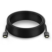 Fosmon 25FT 4K HDMI Cable with Ethernet, HDMI 2.0 High Speed Gold-Plated 4K@60Hz 2160p 18Gbps , ARC, 3D, HDCP for HDTV, PC, Laptop and Gaming Consoles