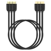 Fosmon 4K HDMI Cable 3FT [3 Pack], Gold-Plated Ultra High Speed [10.2Gbps UHD 2160p@30Hz 3D HD 1080p]
