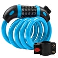 thumbnail image 1 of Fosmon 4ft Bike Lock Cable, Bike Locks Heavy Duty Anti Theft 5-Digit Combination Lock, Bicycle Lock Cable with Mounting Bracket for Ebike Scooter,Blue, 1 of 5