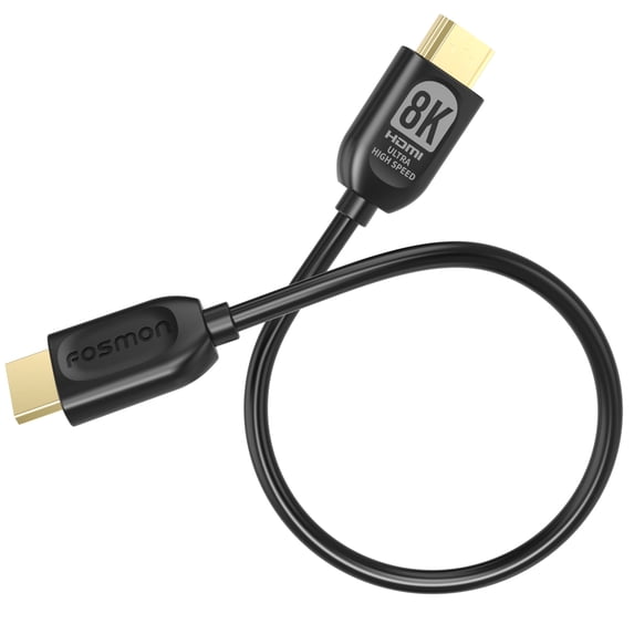 Fosmon 8K HDMI Cable 1ft HDMI Cord, 30AWG HDMI to HDMI Cable, HDMI 2.1 Cable 4K@120Hz|8K@60Hz Ultra High Speed HDMI Cable ARC for Nintendo Switch PS5