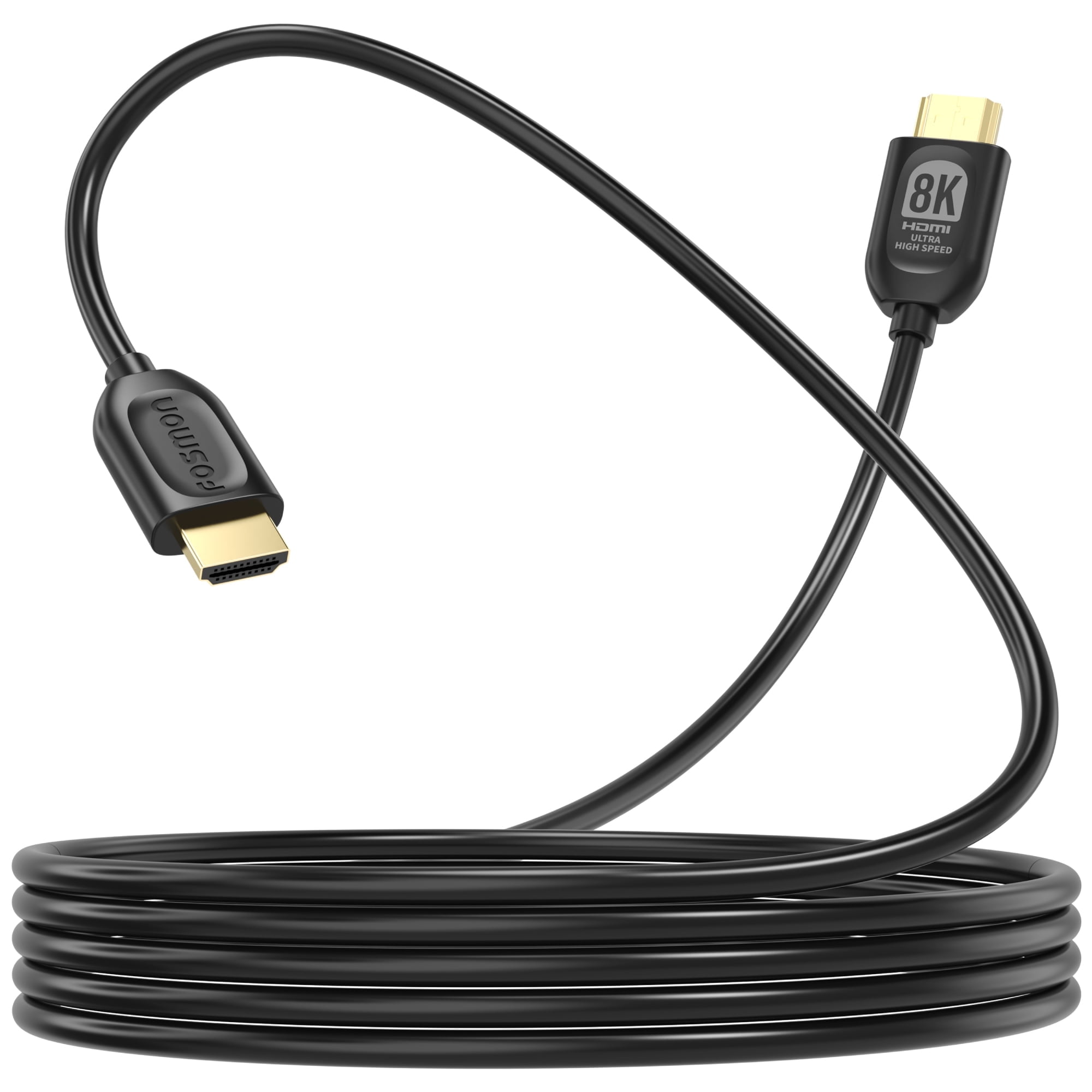 Fosmon 8K HDMI Cable 25ft HDMI Cord, 30AWG HDMI to HDMI Cable, HDMI 2.1 Cable 4K@120Hz|8K@60Hz Ultra High Speed HDMI Cable ARC for Nintendo Switch PS5
