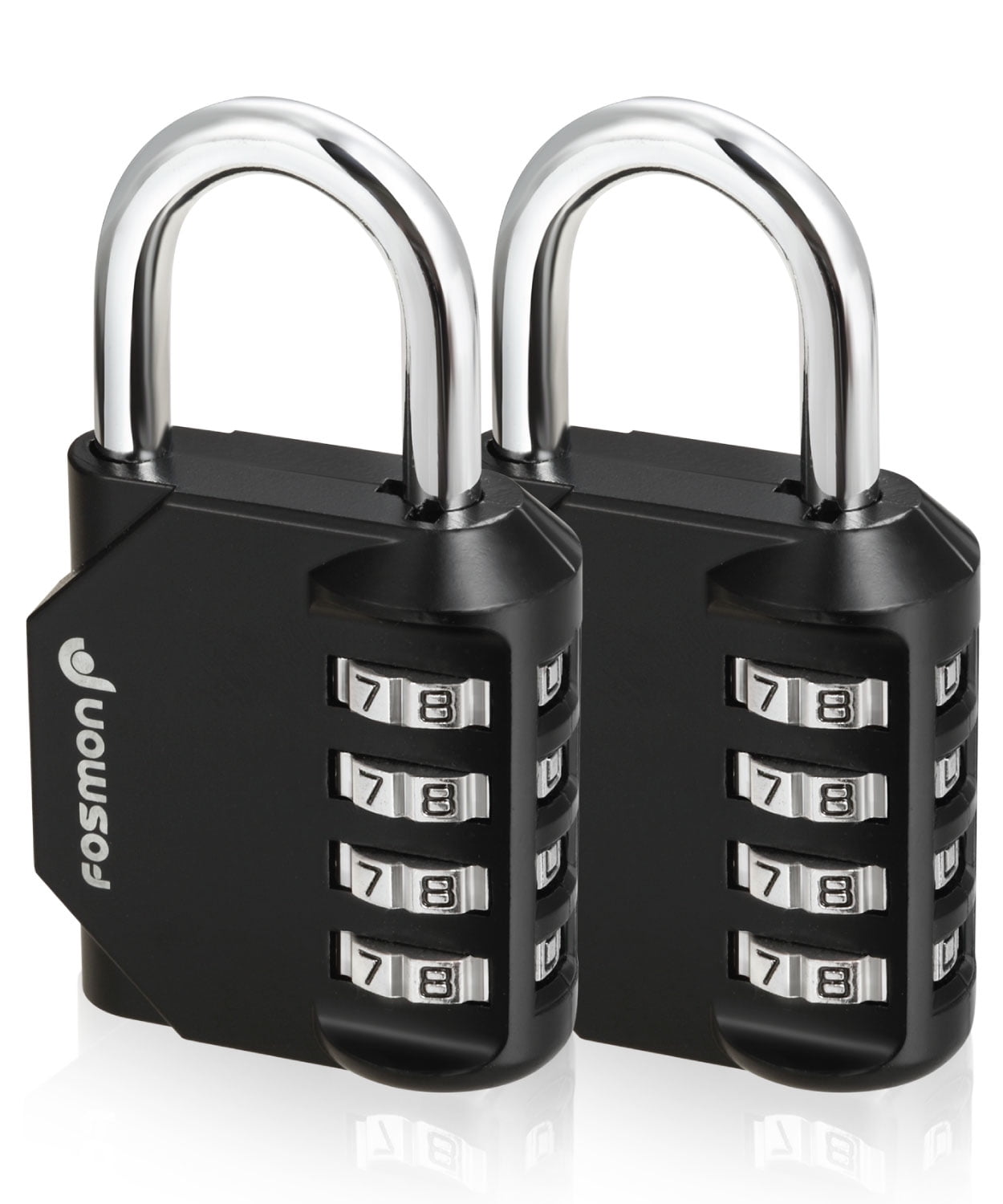 Fosmon Combination Lock (2 Pack) 4 Digit Combination Padlock with Alloy