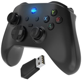 Fosmon 2.4G Wireless PC Controller with Hall Effect Triggers, USB Dongle, 2 Programmable Buttons For Switch 2/1/Lite/OLED/Windows PC/Steam Deck/Android/iOS, Bluetooth Gaming Pro Controller, Black
