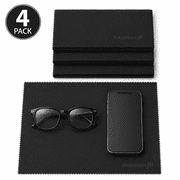 Fosmon Glasses Cleaning Cloths 4 Pack 16"x16" Microfiber Eyeglass Cleaning Cloth Extra Large for Camera Lens, LCD TV Screen, Computer Laptop Monitors, Tablet and Electronics