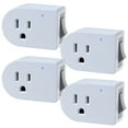 thumbnail image 1 of Fosmon Grounded Outlet with ON/Off Switch (4 Pack), 3 Prong Electrical Plug Outlet Switch, 245J Single Port Power Adapter Surge Protector, Outlet Extender, 15A Circuit Breaker, White, ETL Listed, 1 of 8