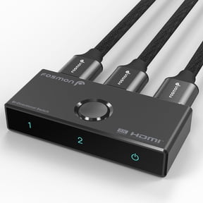 Fosmon HDMI Switch 8K@60Hz HDMI Splitter, 2 In 1 Out Switcher Bi-Directional HDMI 2.1 4K@120Hz, Ultra High Speed 48Gbps Support HDR, HDCP 2.3 for PS4 PS5 Xbox, Roku, Apple TV, Fire Stick