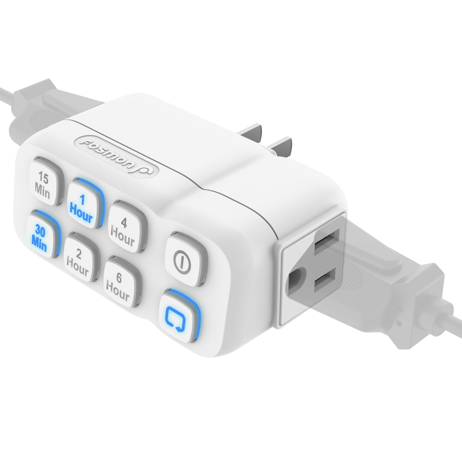 Fosmon Indoor Countdown Timer Outlet, Plug in Light Timer, Digital ...