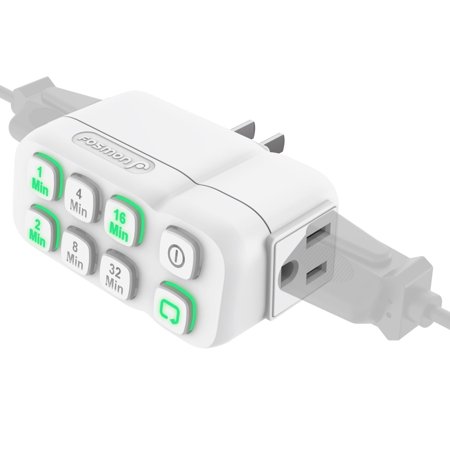 Fosmon [ETL Listed] Indoor Countdown Timer Outlet, Plug in Timers for Electrical Outlets Indoor, 3 Prong Grounded Outlet Timer Plug, Light Timers for Lamps Indoor 15A/1875W