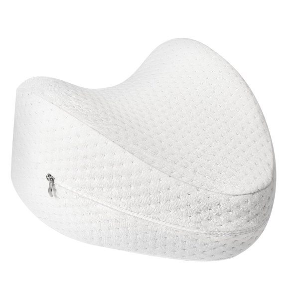 Fosmon Knee Pillow for Side Sleepers, Leg Pillow for Side Sleeping and Back Pain Relief, Memory Foam Orthopedic Contour Pillow with Washable Cover