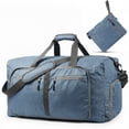 thumbnail image 1 of Fosmon Large Duffle Bag for Travel 65L , 24" Foldable Carry On Travel Bag With Shoe Compartment, Adjustable Shoulder Strap and Padded Handle for Gym Weekender Women and Men , Blue, 1 of 6