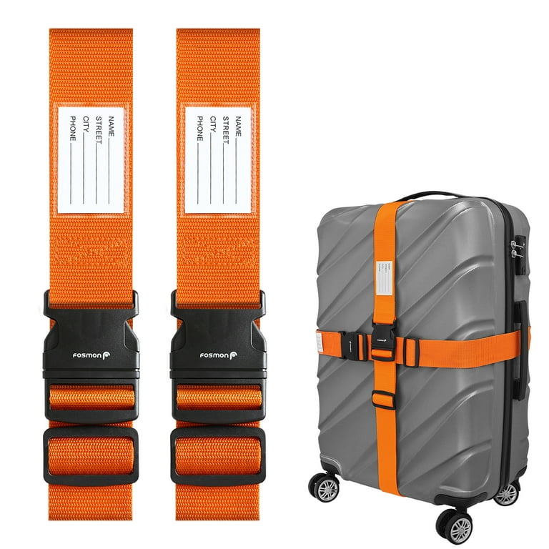 Fosmon Luggage Straps for Suitcases (2 Pack), Travel Belts with