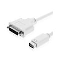thumbnail image 1 of Fosmon Mini DVI (Male) to Standard DVI-I (Female) Video Adapter Cable Cord (20cm - White) for Apple iMac Macbooks Powerbook G4 Mini, 1 of 3