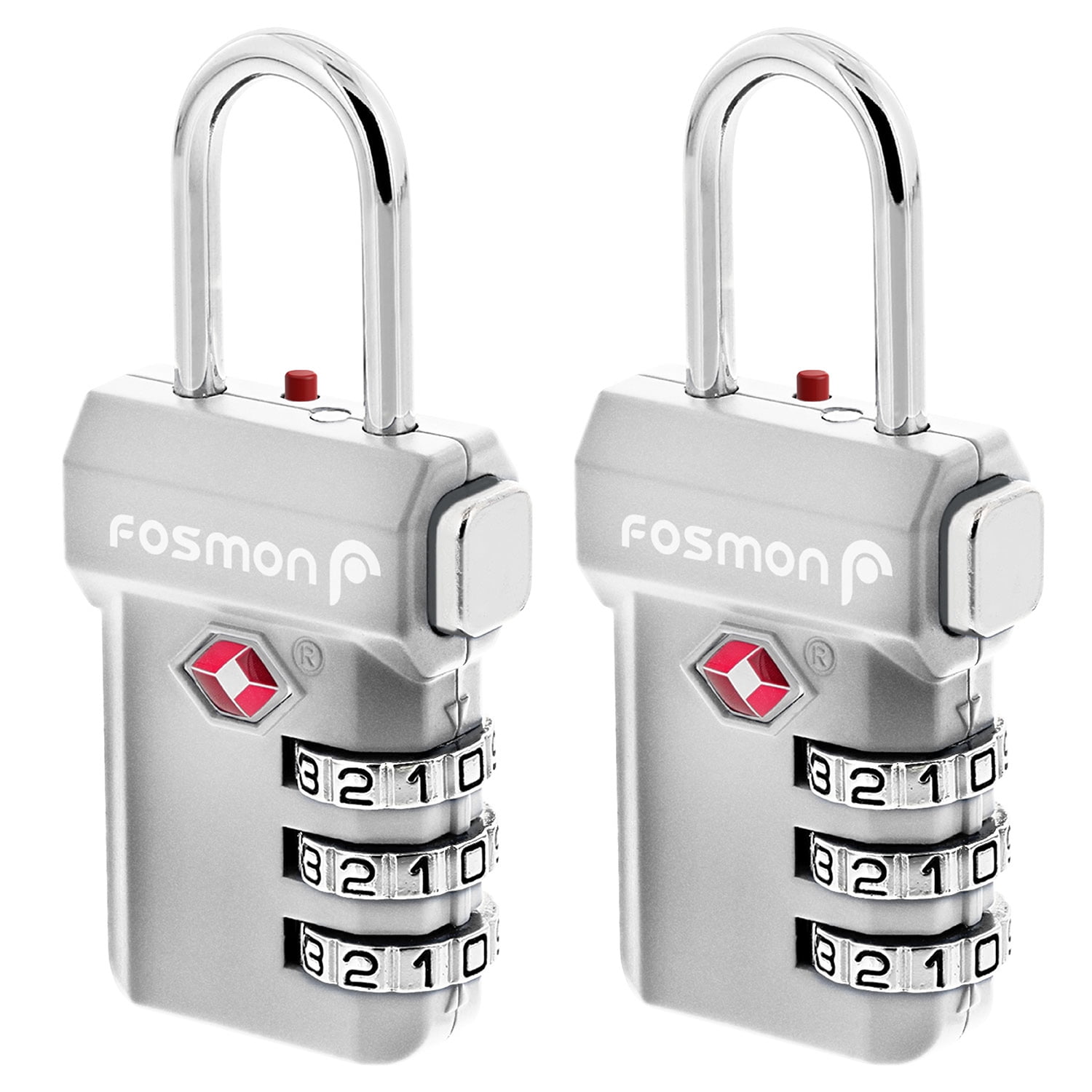 Fosmon TSA Accepted Luggage Locks, (2 Pack) Open Alert Indicator 3