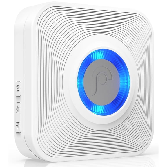 Fosmon WaveLink 1x Add-On Plug In Door Bell Chime Receiver, Wireless doorbell For Home, Business, Elderly, Kids, Home Security System Door Alarm When Opened, No Transmitter