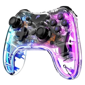 Fosmon Wireless Pro Controller for Switch 2/Switch/Lite/OLED, Rechargeable Gamepad with RGB Lighting, 6-Axis Gyro, 4 levels Vibration and Turbo for Nintendo Switch 2 Controller