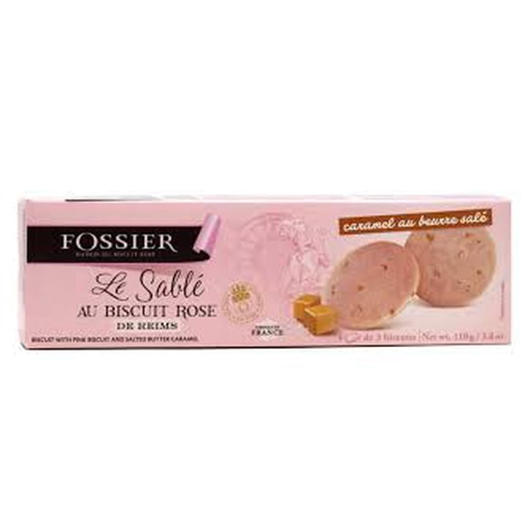Fossier Pink Shortbread with Caramel Chips 110g