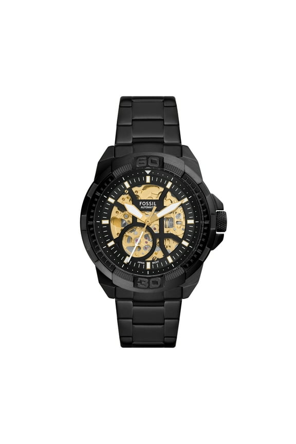 0's Bronson Automatic, Black Stainless Steel Watch