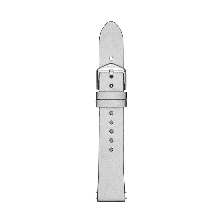 Fossil 18mm Reflective Gray Silicone Strap
