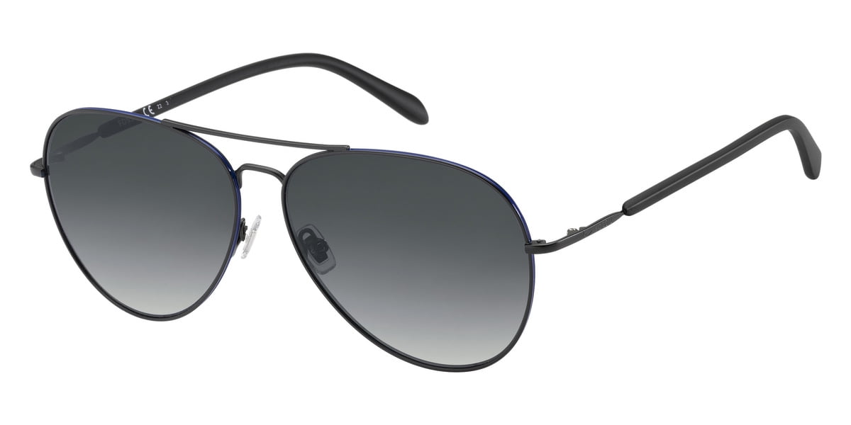 Fossil Men's Black Aviator Sunglasses w/ Gradient Lens - FOS3104GS 003 9O
