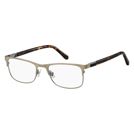 Fossil 7077 Full Rim Rectangular Brown Eyeglasses