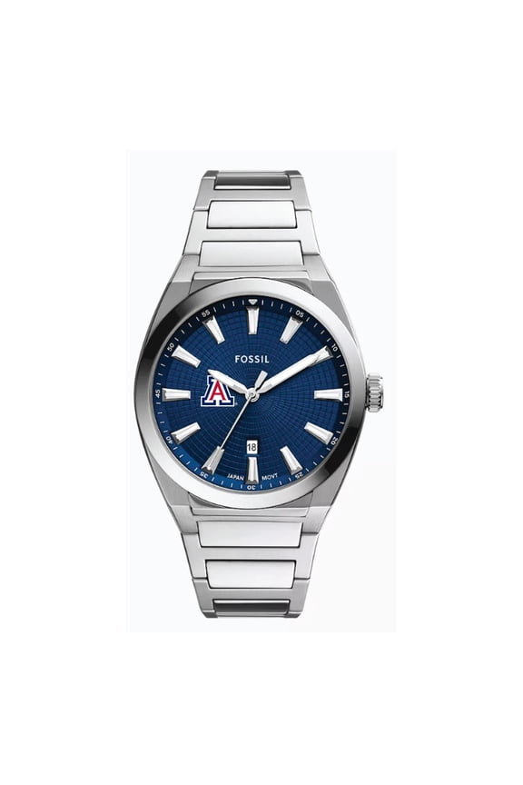 Arizona Wildcats Everett Three-Hand Date Stainless Steel Watch