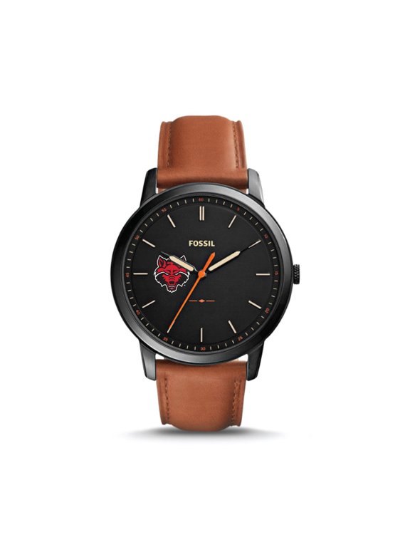 Arkansas State Red Wolves The Minimalist Slim Light Brown Leather Watch