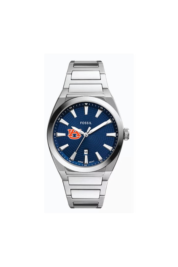 Auburn Tigers Everett Three-Hand Date Stainless Steel Watch