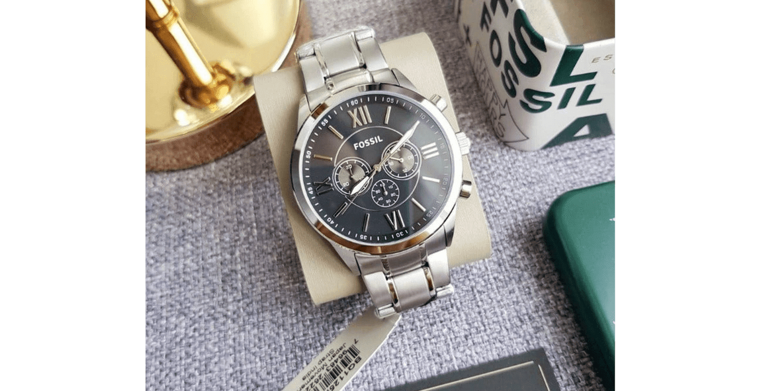 Fossil Flynn Chronograph Watch, Stainless Steel, Silver Case  display picture 1