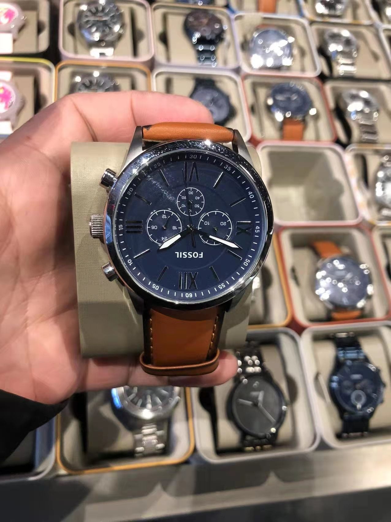 Fossil BQ2125IE enmore Midsize Multifunction Luggage Leather Watch
