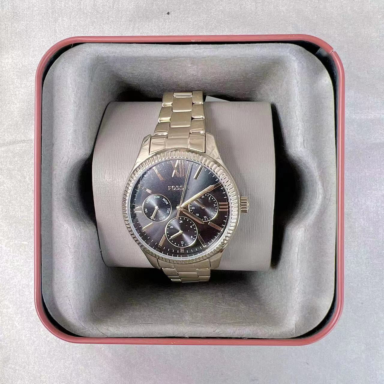 FOSSIL BQ3757 Rye Multifunction Gold-Tone Stainless Steel Watch