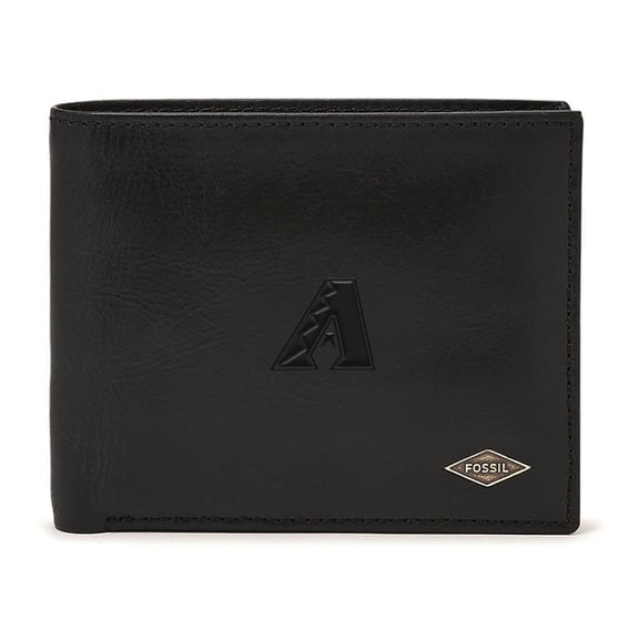 Fossil Black Arizona Diamondbacks Ryan RFID Passcase Wallet