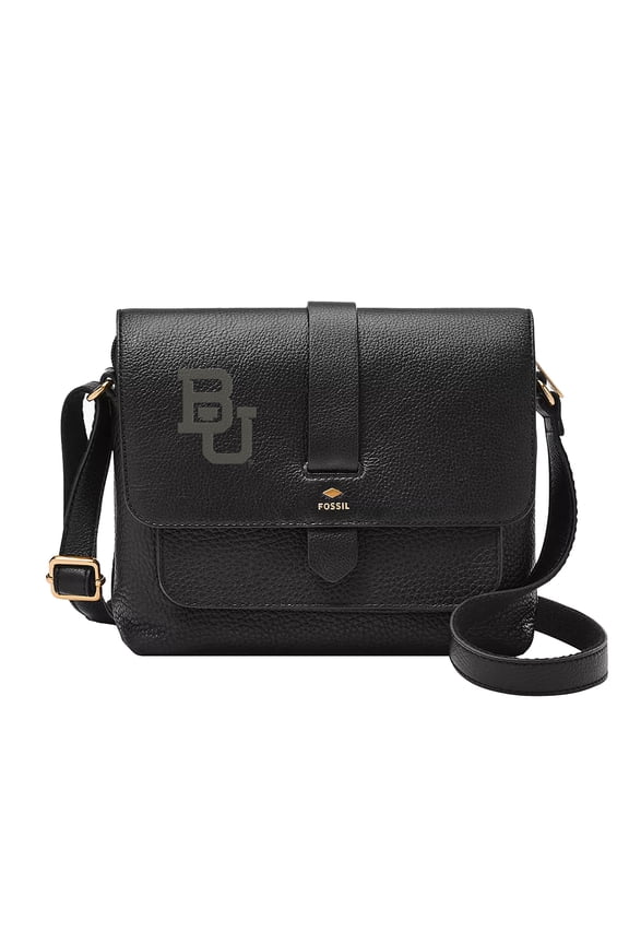 Black Baylor Bears Kinley Leather Small Crossbody Bag
